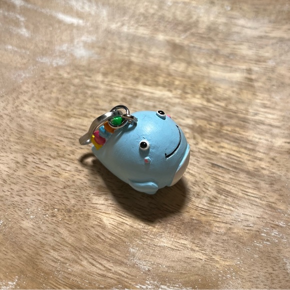 NWOT Baby Blue Rainbow Dinosaur Charm with Spring Hook - Picture 2 of 11